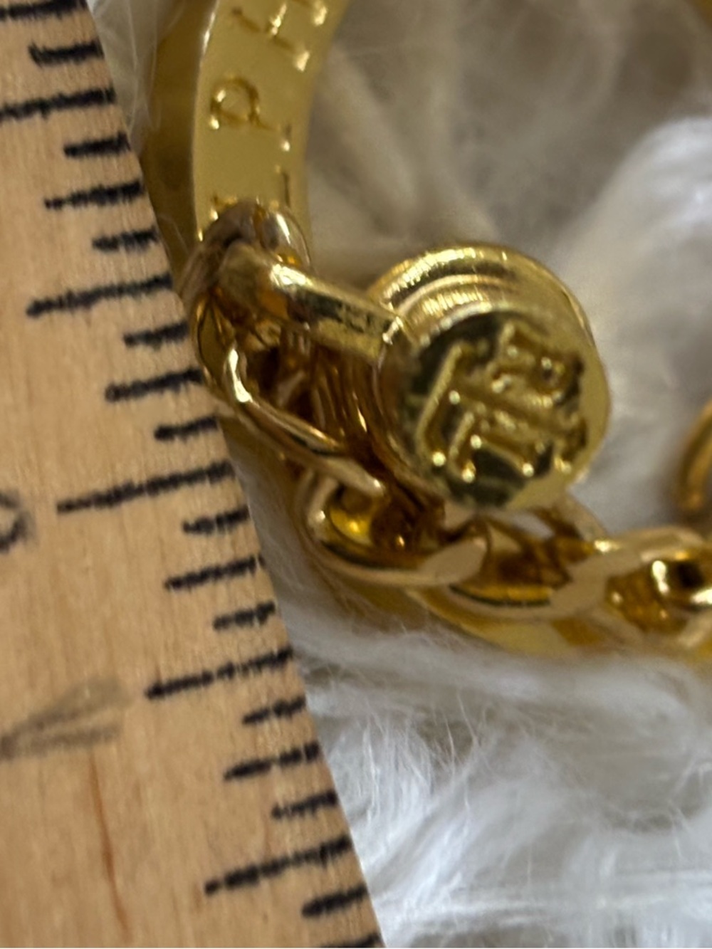 Ralph Lauren Polished Gold Ring Toggle chain belt or necklace Y2K - Picture 3 of 6